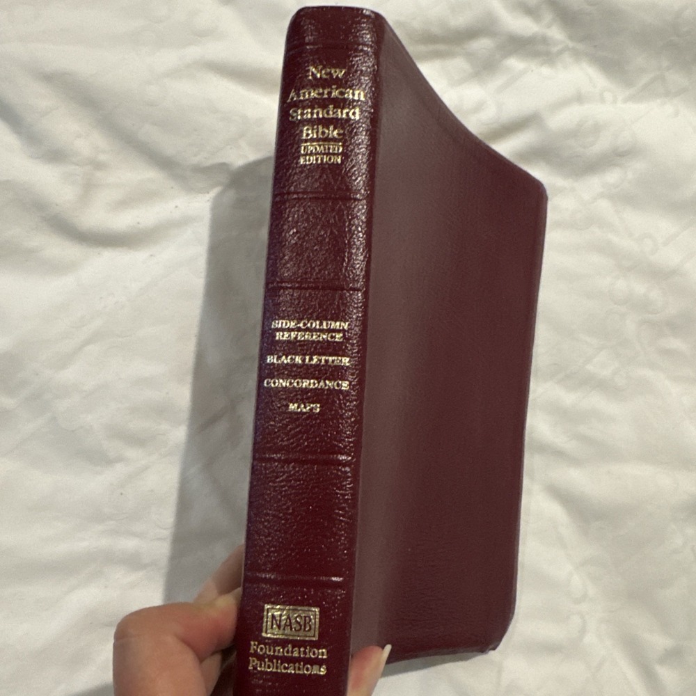 NASB Holy Bible 2000 Foundation Publications Burgundy Bonded Leather Concordance